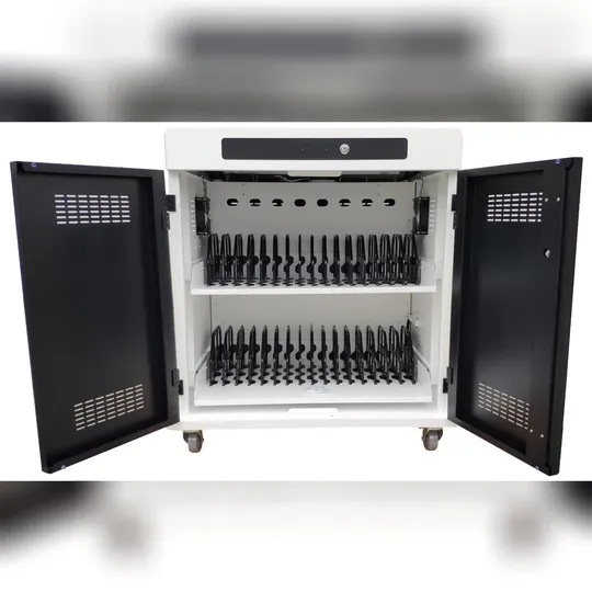 Good Quality Galvanized Steel Chromebook Laptop Charging Cart for Classroom